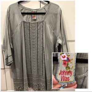 Johnny Was Vintage Cotton Top XL, Used